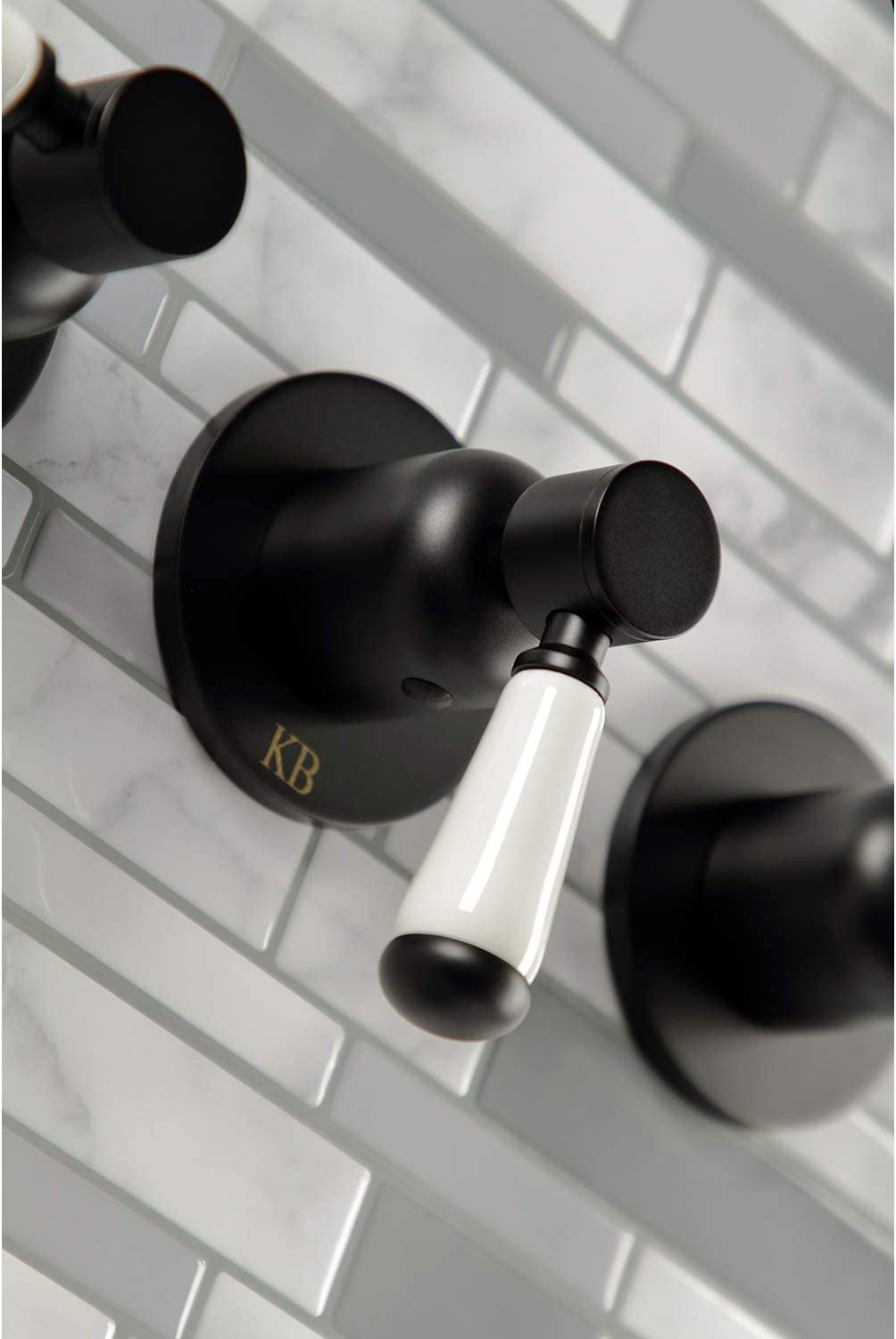 Kingston Brass KBX8130DPL Paris Tub and Shower Faucet, Matte Black