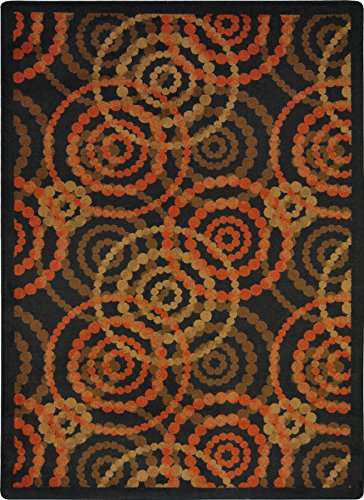 Joy Carpets Kid Essentials Dottie Teen Area Rugs, 64-Inch by 92-Inch by 0.36-Inch, Warm Earth