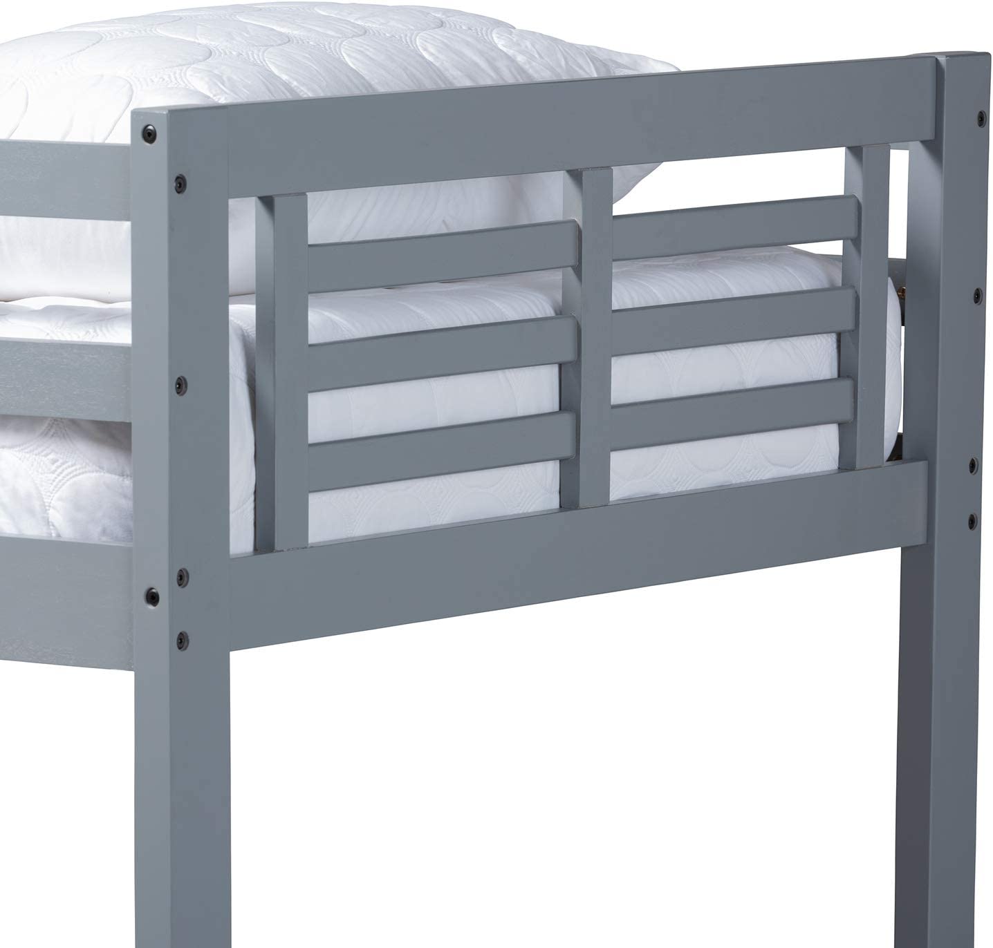 Baxton Studio Liam Modern and Contemporary Grey Finished Wood Twin Size Bunk Bed