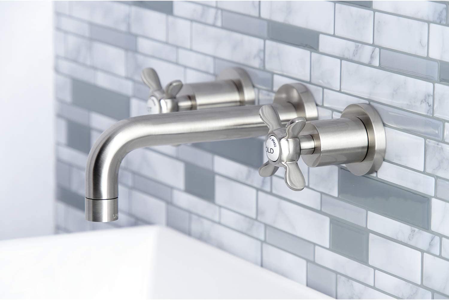 Kingston Brass KS8128BEX Essex Bathroom Faucet, Brushed Nickel