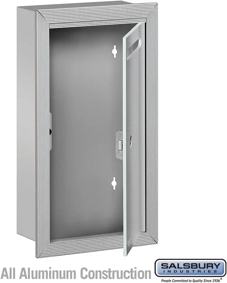 Salsbury Industries 2265AP Slim Recessed Mounted Letter Box with Commercial Lock, Private Access, Aluminum