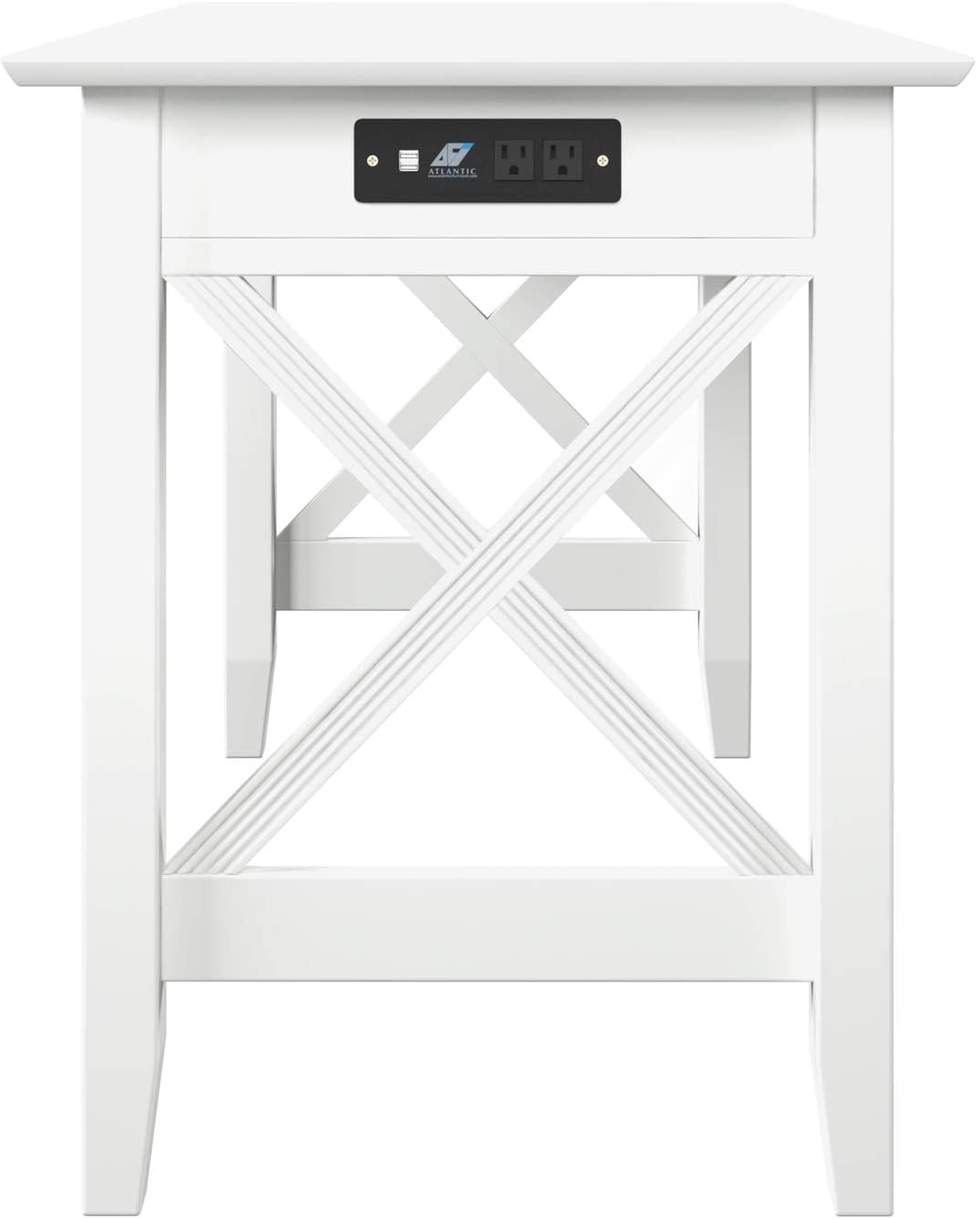 AFI Lexi Desk with Drawer and Charging Station, White
