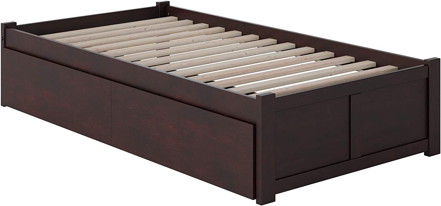 AFI 1 Concord Platform 2 Urban Bed Drawers, Twin XL, Espresso