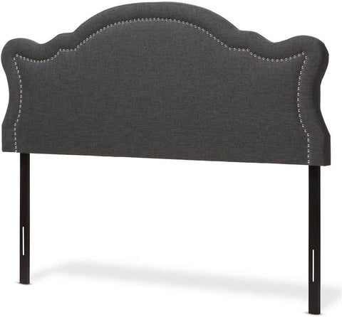 Baxton Studio Avery Modern and Contemporary Dark Grey Fabric Queen Size Headboard