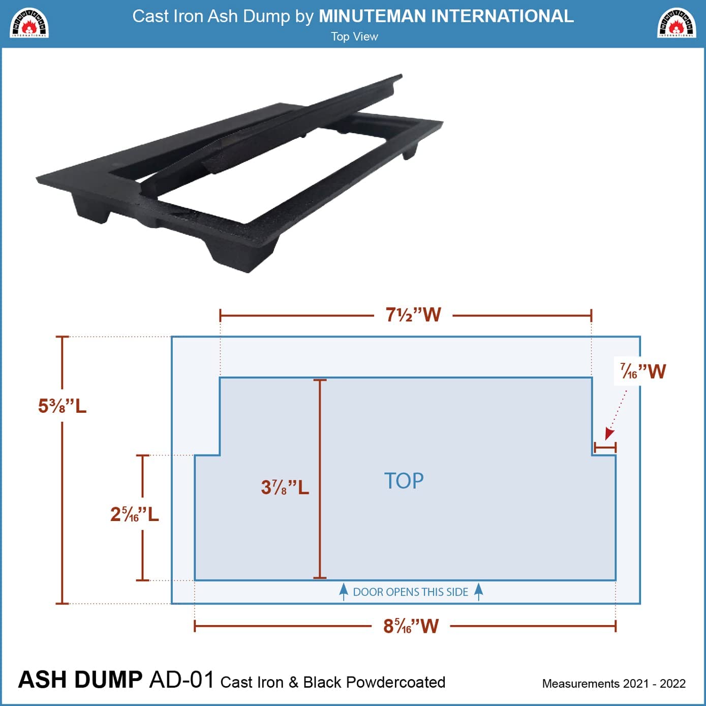 Minuteman International Cast Iron Ash Dump