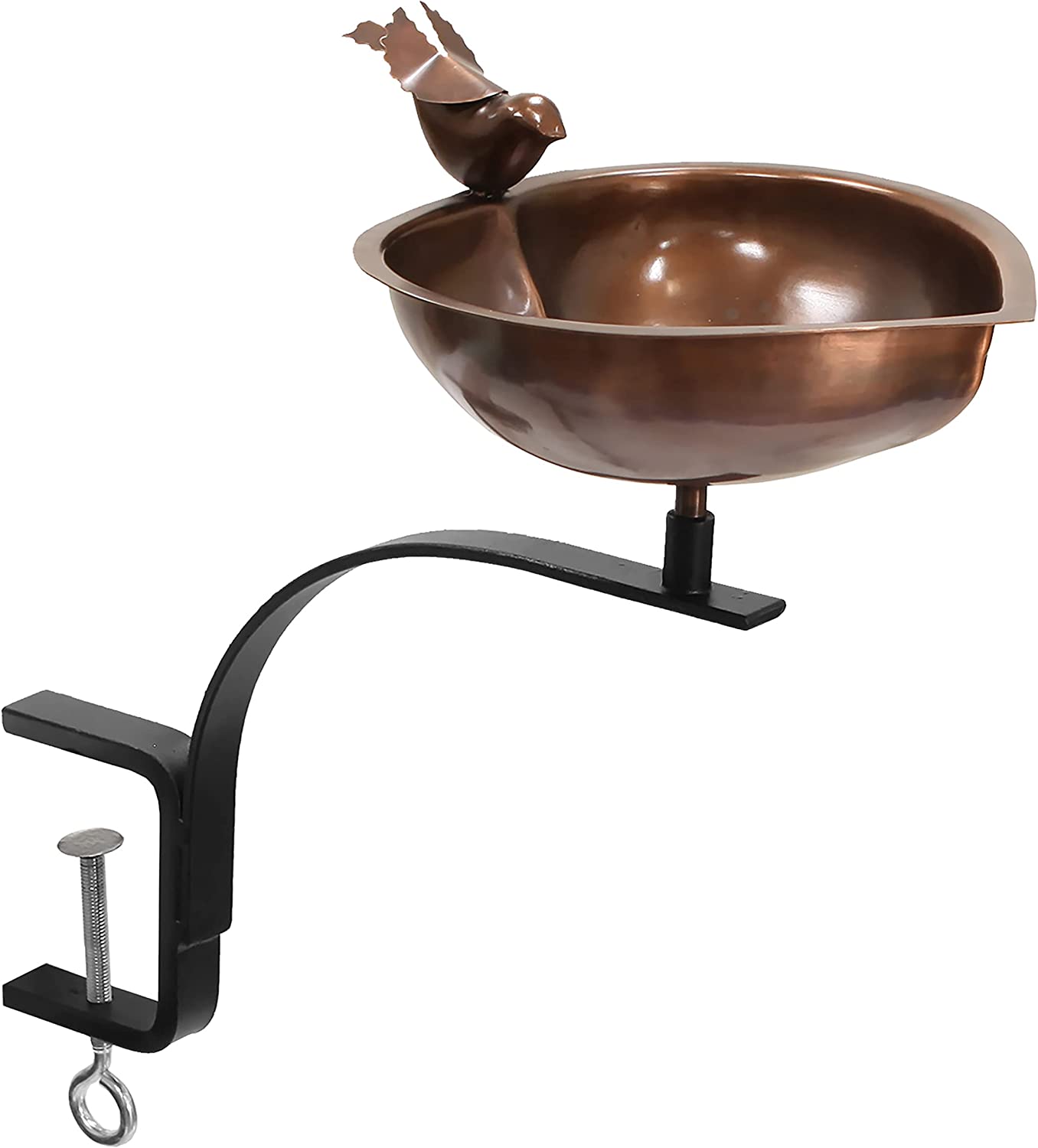 Heart Shaped Birdbath- Rail Mount Bracket