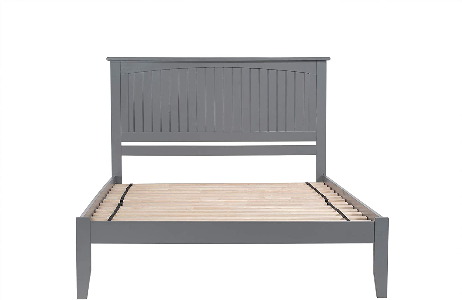 AFI Nantucket Platform Bed with Open Footboard and Turbo Charger, King, Grey