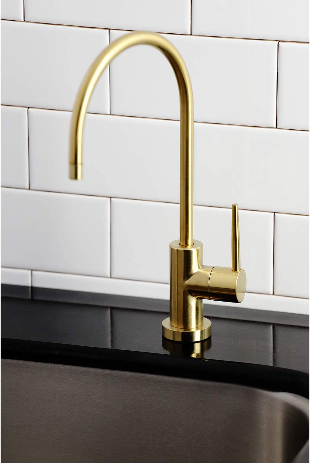 Kingston Brass KS8197NYL New York Single-Handle Cold Water Filtration Faucet, Brushed Brass