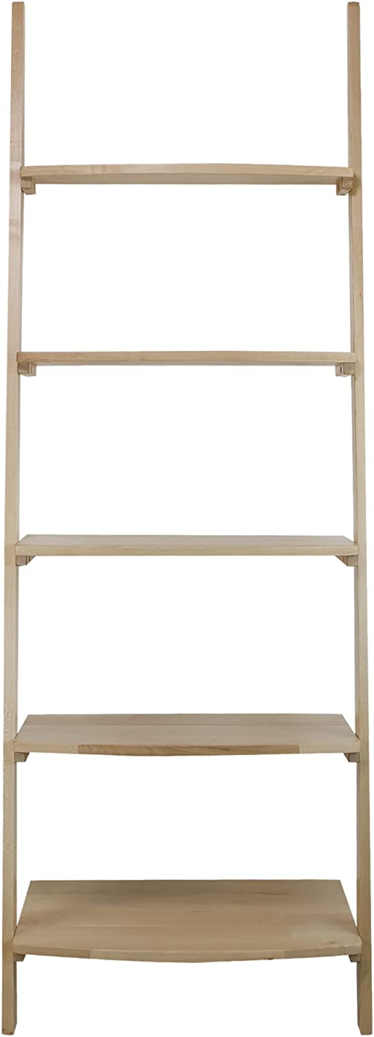 American Trails 5-Shelf Leaning Bookcase with Solid American Maple