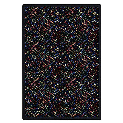 Joy Carpets Kaleidoscope - Whimsical Area Rugs Dots Aglow, 78 x 109, Multicolored