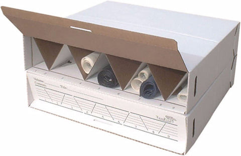 AOS Rolling Storage File - Stores Rolled Items up to 24&#34;L - Pack of 2