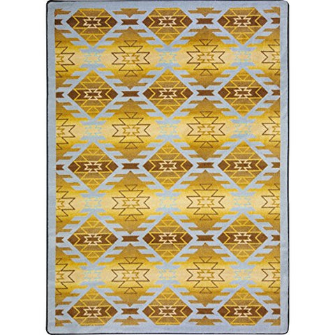 Joy Carpets Kaleidoscope Canyon Ridge Whimsical Area Rugs, 92-Inch by 129-Inch by 0.36-Inch, Copper Canyon