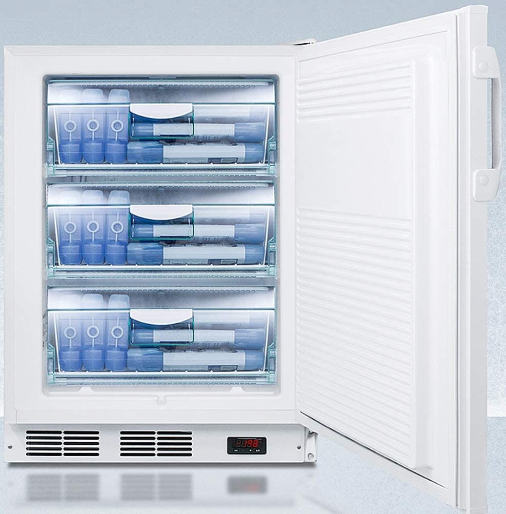 Summit Appliance VT65MLBIADAGP ADA Compliant Built-in General Purpose Undercounter Medical All-Freezer Capable of -25Ã‚ÂºC Operation with Front Lock, Manual Defrost, Digital Thermostat and White Cabinet