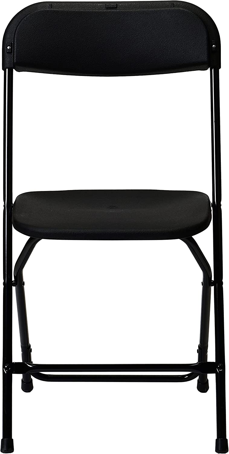 Commercial Seating Products Poly Folding Chairs, Black