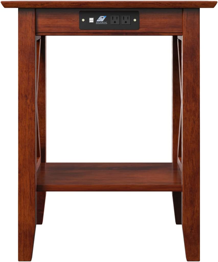 AFI Lexi Printer Stand with Charging Station, Walnut AH10254