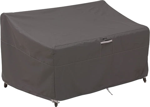 Classic Accessories 55-424-045101-EC Ravenna Water-Resistant 88 Inch Deep Seated Patio Loveseat Cover,Taupe,Large, Patio Furniture Covers