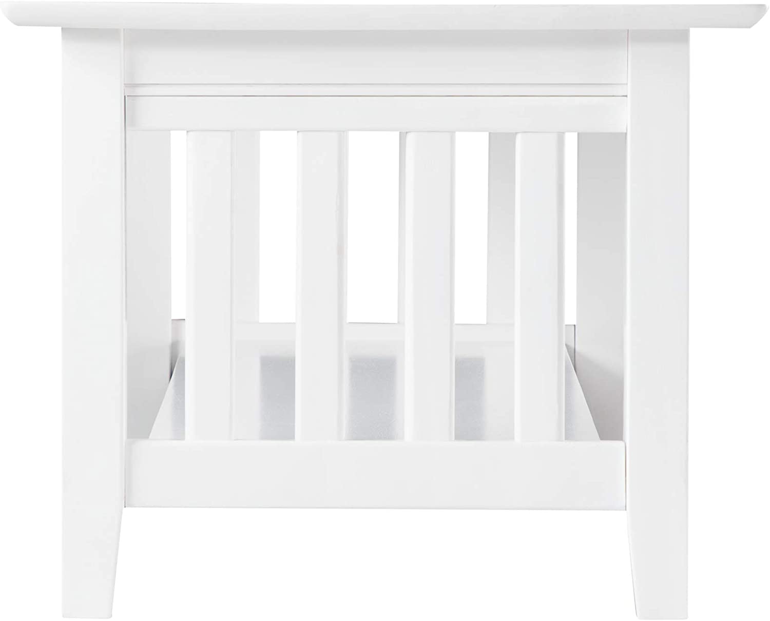 AFI Mission End Table, Coffee (22&#34; x 44&#34;), White