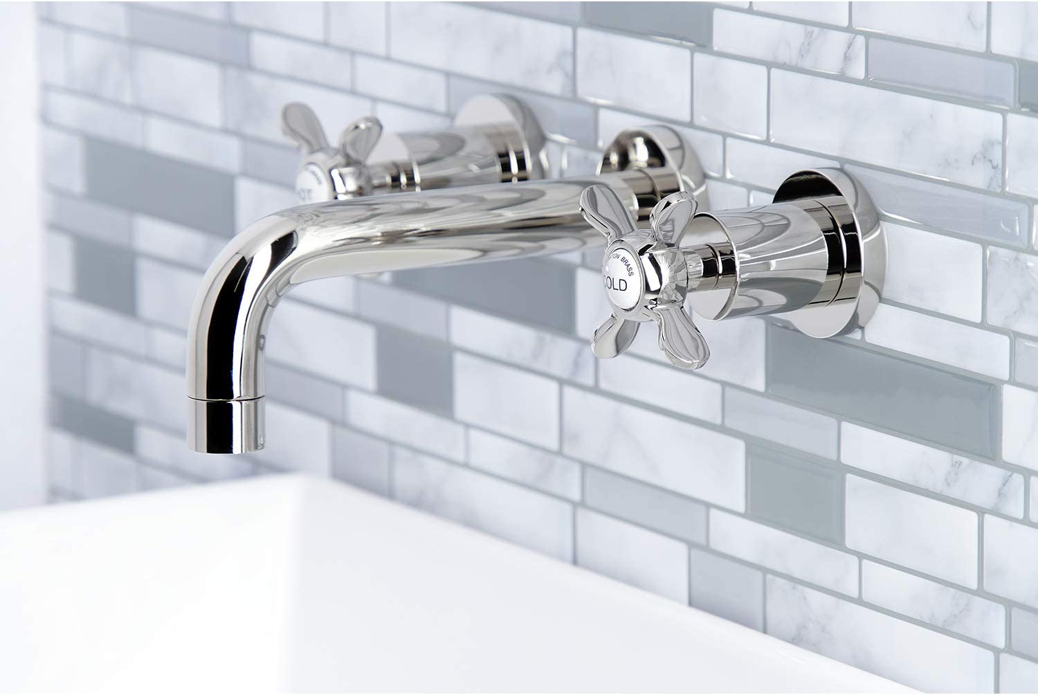 Kingston Brass KS8126BEX Essex Bathroom Faucet, Polished Nickel