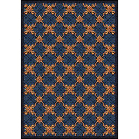 Joy Carpets Any Day Matinee Queen Anne Theater Area Rugs, 64-Inch by 92-Inch by 0.36-Inch, Teal