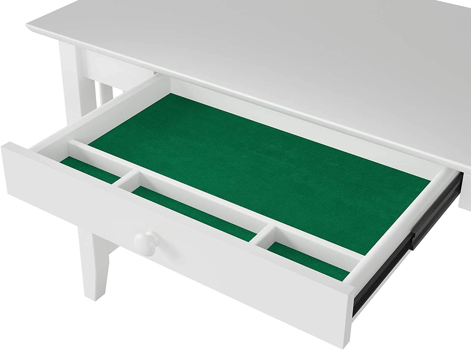 AFI Mission Desk with Drawer, White