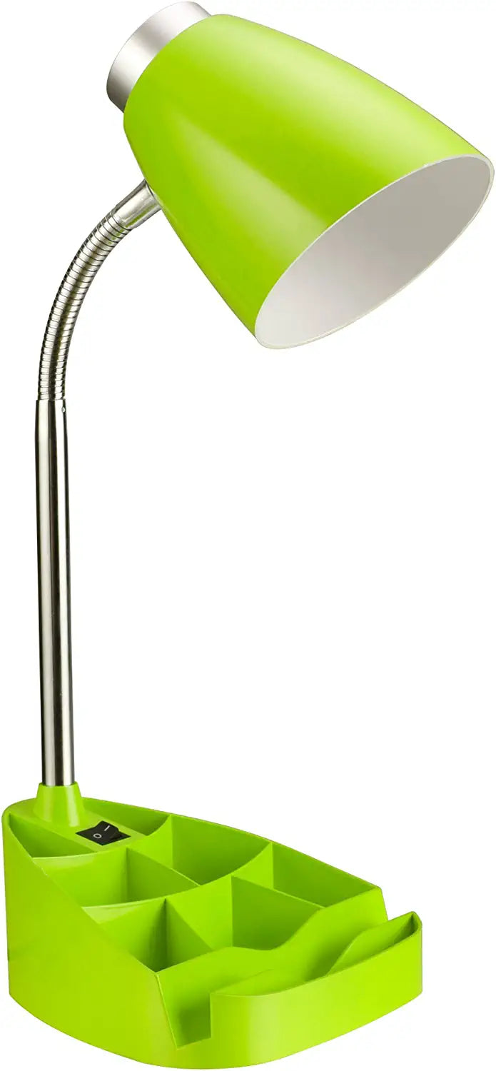 Limelights LD1002-GRN Gooseneck Organizer iPad Stand or Book Holder Desk Lamp, Green