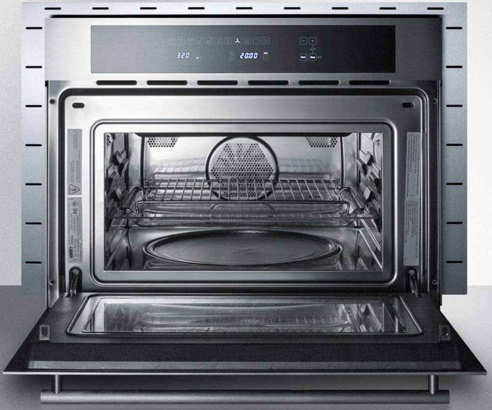 Summit Appliance TrimKitCMV27 Stainless Steel Trim Kit to Extend Width of CMV24 24&#34; Wide Built-in Speed Oven to 27&#34;, Dimensions 18.88&#34; H x 26.75&#34; W x 1.0&#34; D, Made in The USA