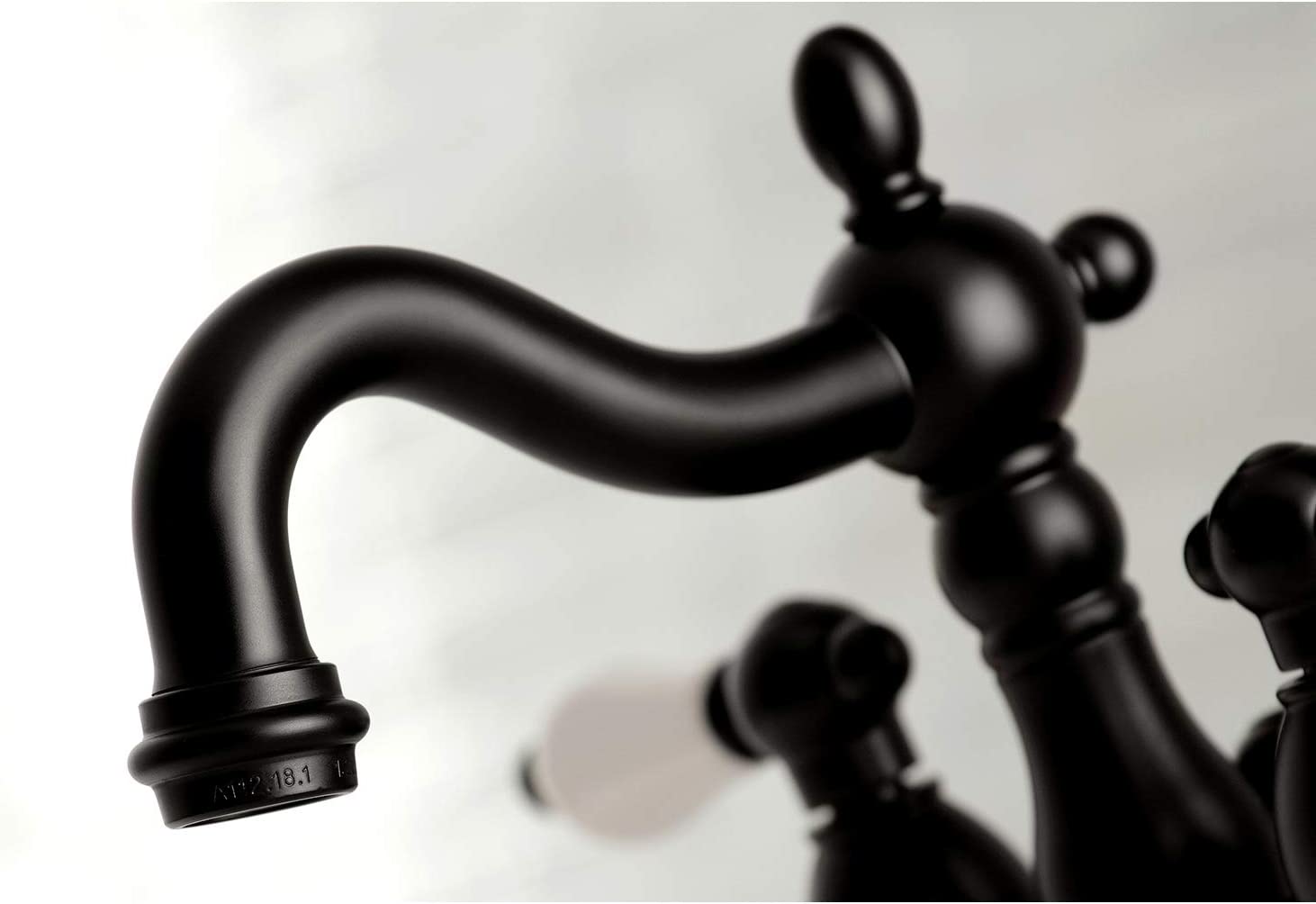 Kingston Brass KB1600PL Heritage 4&#34; Centerset Bathroom Faucet, Matte Black