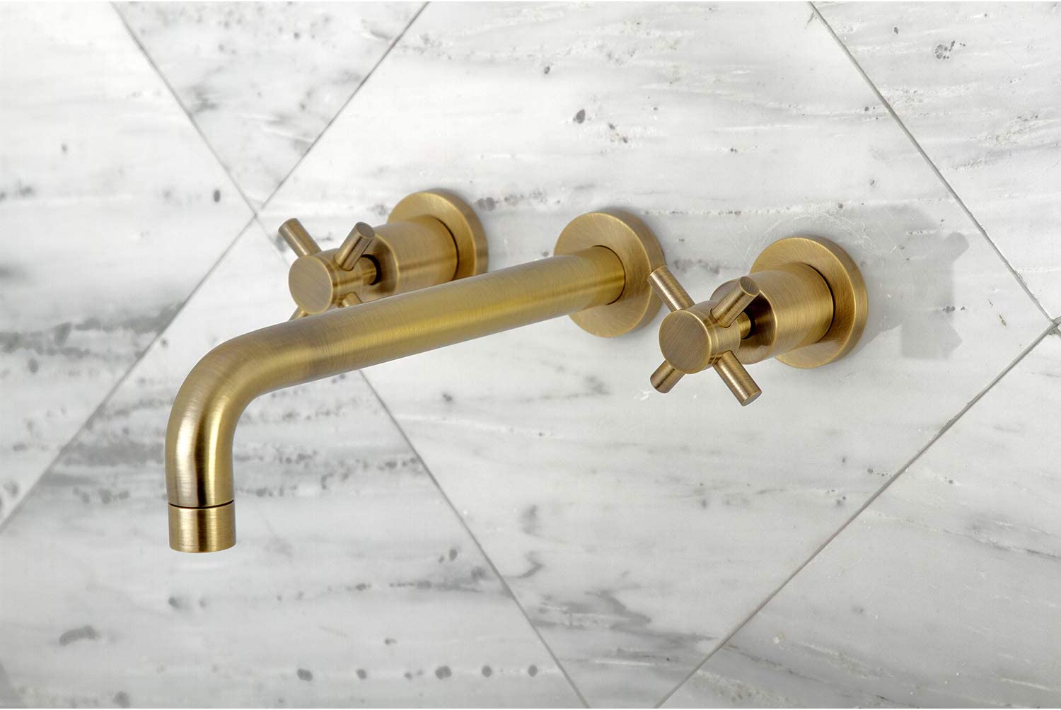 Kingston Brass KS8023DX Concord 2-Handle Wall Mount Roman Tub Faucet, Antique Brass