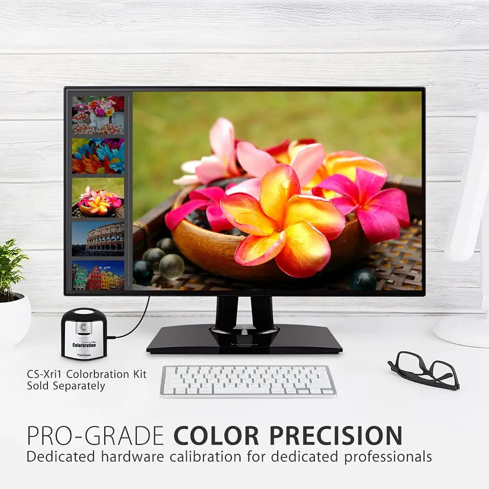 ViewSonic VP2768a ColorPro 27 Inch 1440p IPS Monitor with 100% sRGB, Rec 709, USB C (90W), RJ45, Color Blindness Mode, Hardware Calibration for Photo and Graphic Design Black