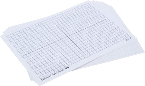 Learning Advantage CTU7854 XY Axis Dry Erase Boards44; Set of 10