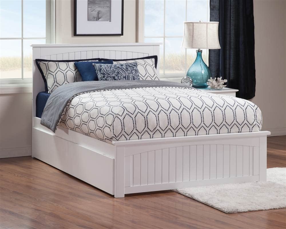 Atlantic Furniture AFI Nantucket Urban Queen Storage Platform Bed in White