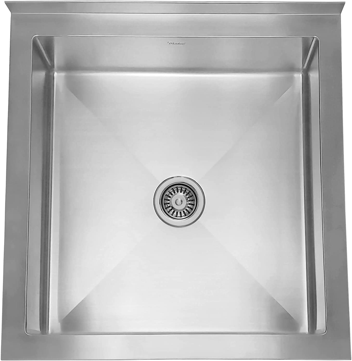 Whitehaus WHMS2424 Noah&#39;s Collection Mop Sink, Brushed Stainless Steel