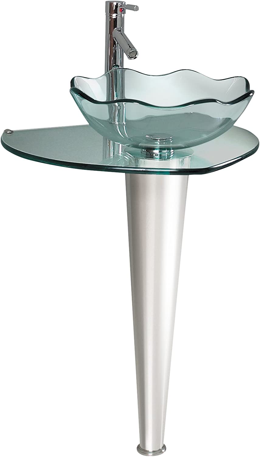 Fresca Netto 24&#34; Modern Glass Bathroom Pedestal