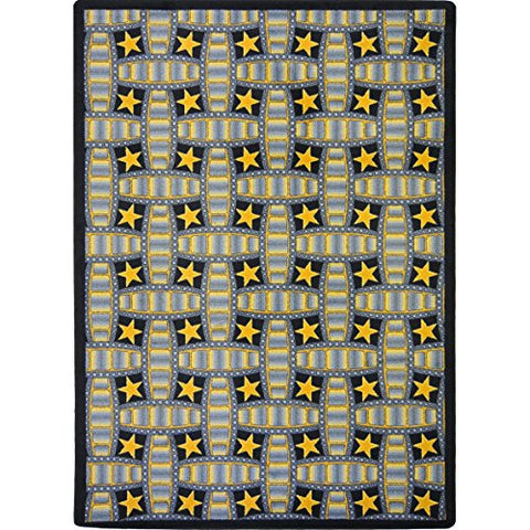 Joy Carpets Any Day Matinee Marquee Star Theater Area Rugs, 46-Inch by 64-Inch by 0.36-Inch, Gray