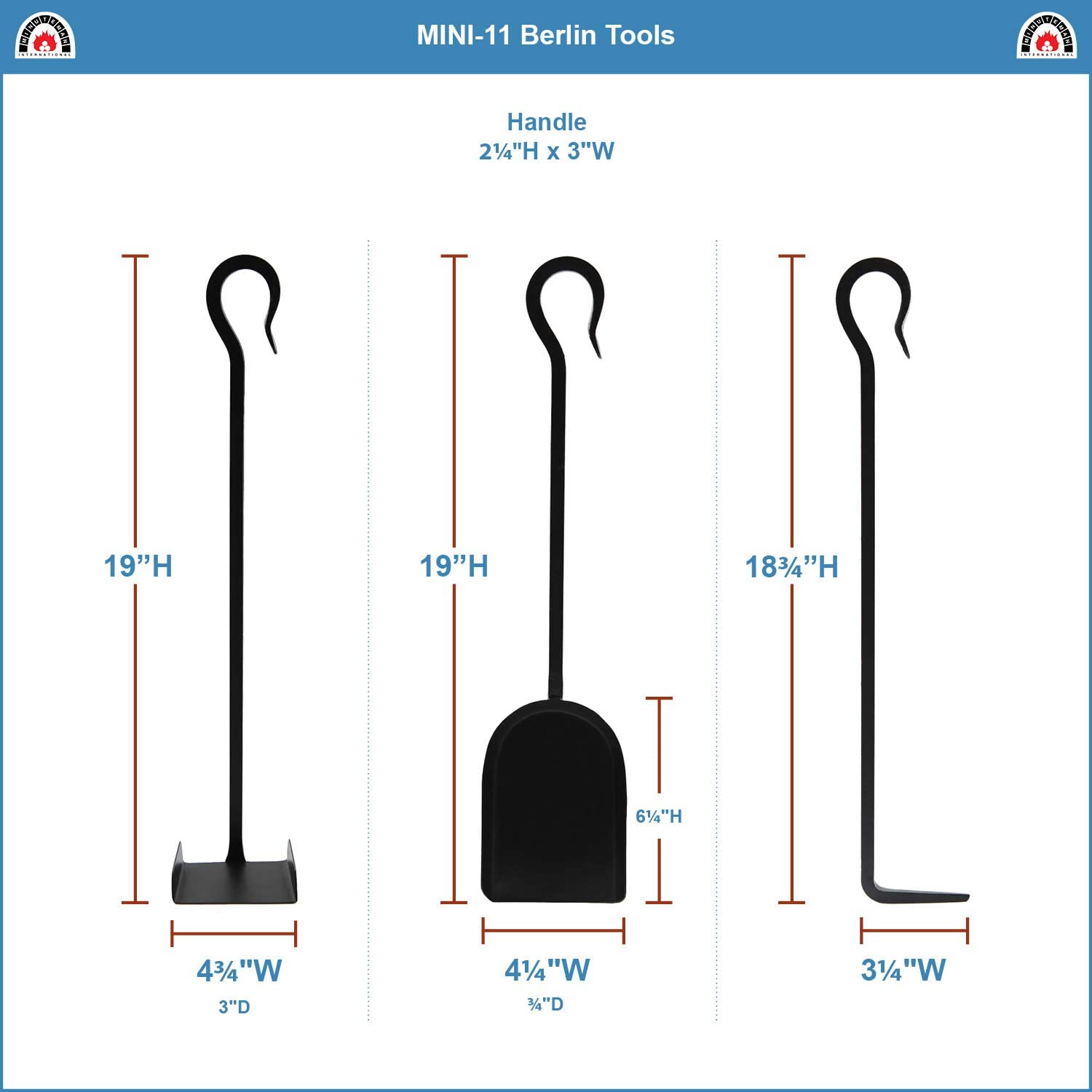 Minuteman International Berlin 4-piece Mini Fireplace Stove Tool Set