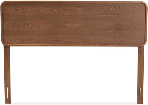 Baxton Studio Mailene Mid-Century Modern Walnut Brown Finished Wood King Size Headboard