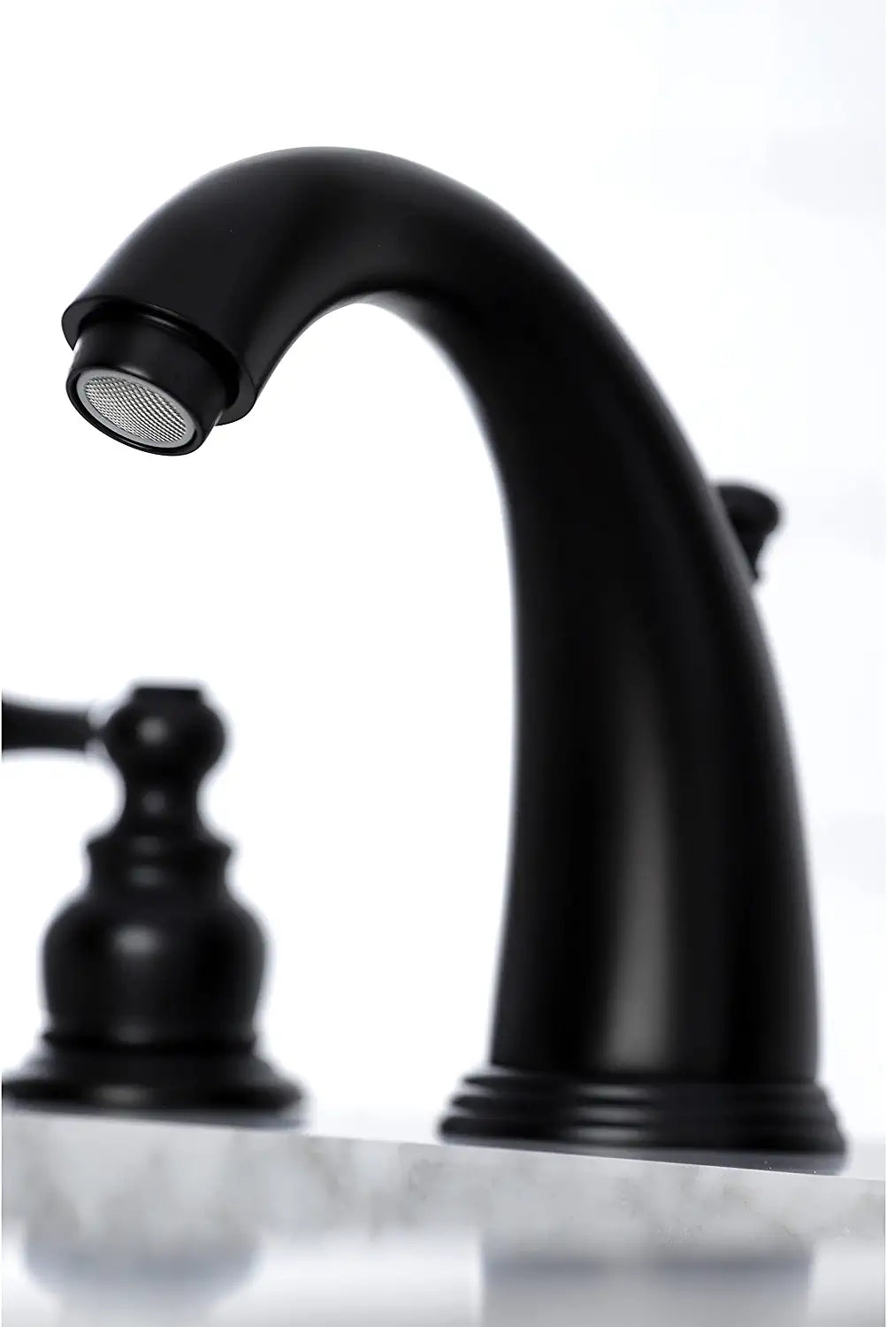 Kingston Brass KB980AL Victorian Widespread Bathroom Faucet, Matte Black