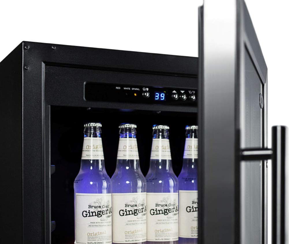 Summit SCR1841BADA Undercounter Beverage Refrigeration, Glass/Black