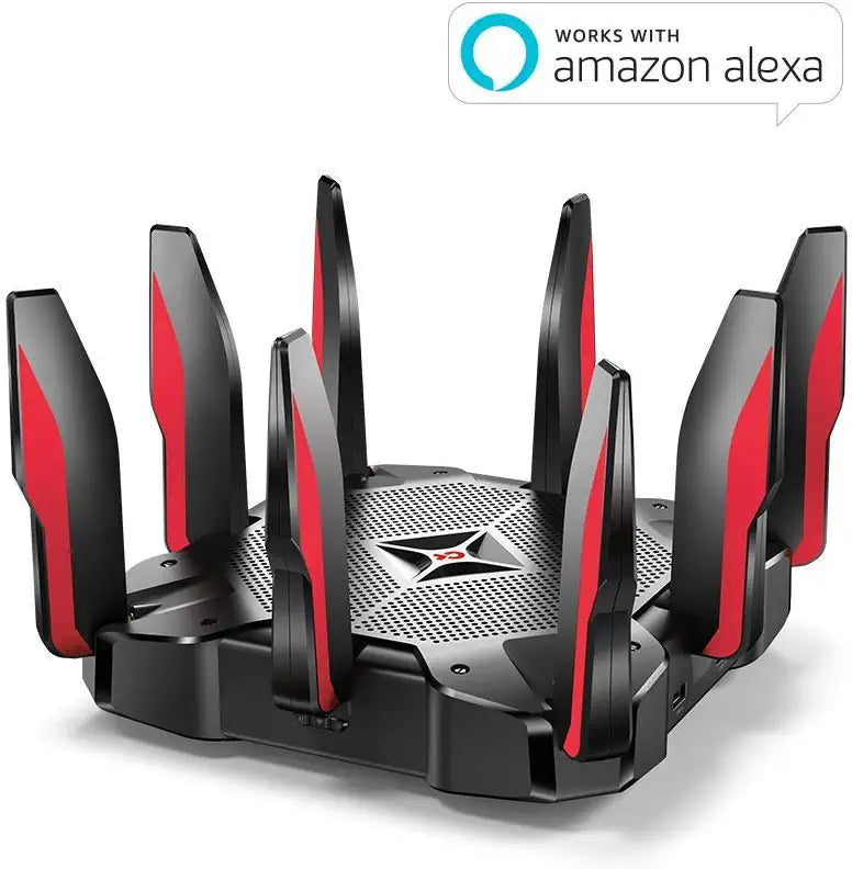 TP-Link AC5400 Tri Band WiFi Gaming Router(Archer C5400X) √É¬¢√¢‚Äö¬¨√¢‚Ç¨≈ì MU-MIMO Wireless Router, 1.8GHz Quad-Core 64-bit CPU, Game First Priority, Link Aggregation, 16GB Storage, Airtime Fairness