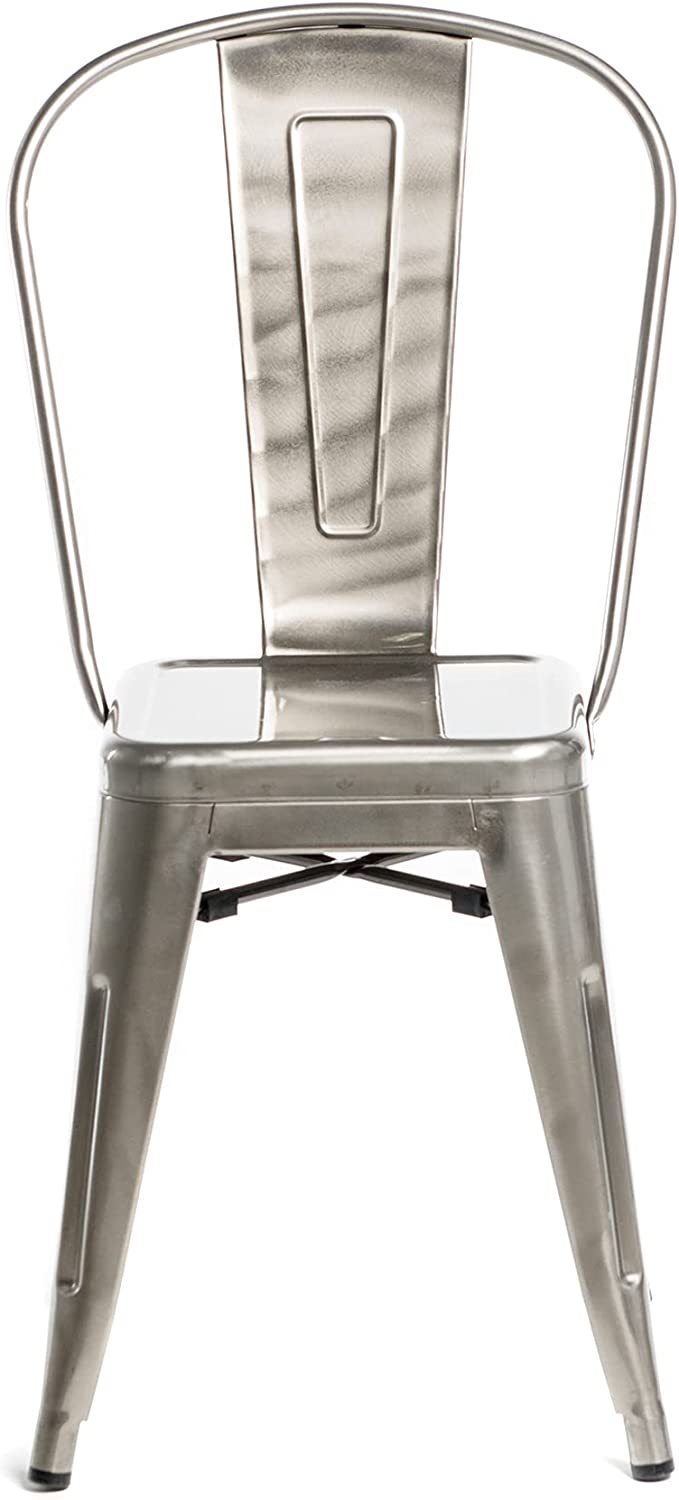 Commercial Seating Products Oscar Dining Chairs, Gun Metal