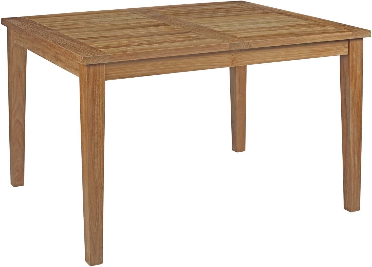 Modway Marina Premium Grade A Teak Wood Outdoor Patio 49&#34; Dining Table in Natural