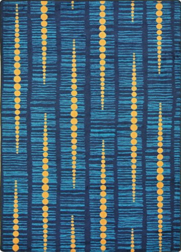 Joy Carpets Kid Essentials Recoil Teen Area Rugs, 64-Inch by 92-Inch by 0.36-Inch, Blue