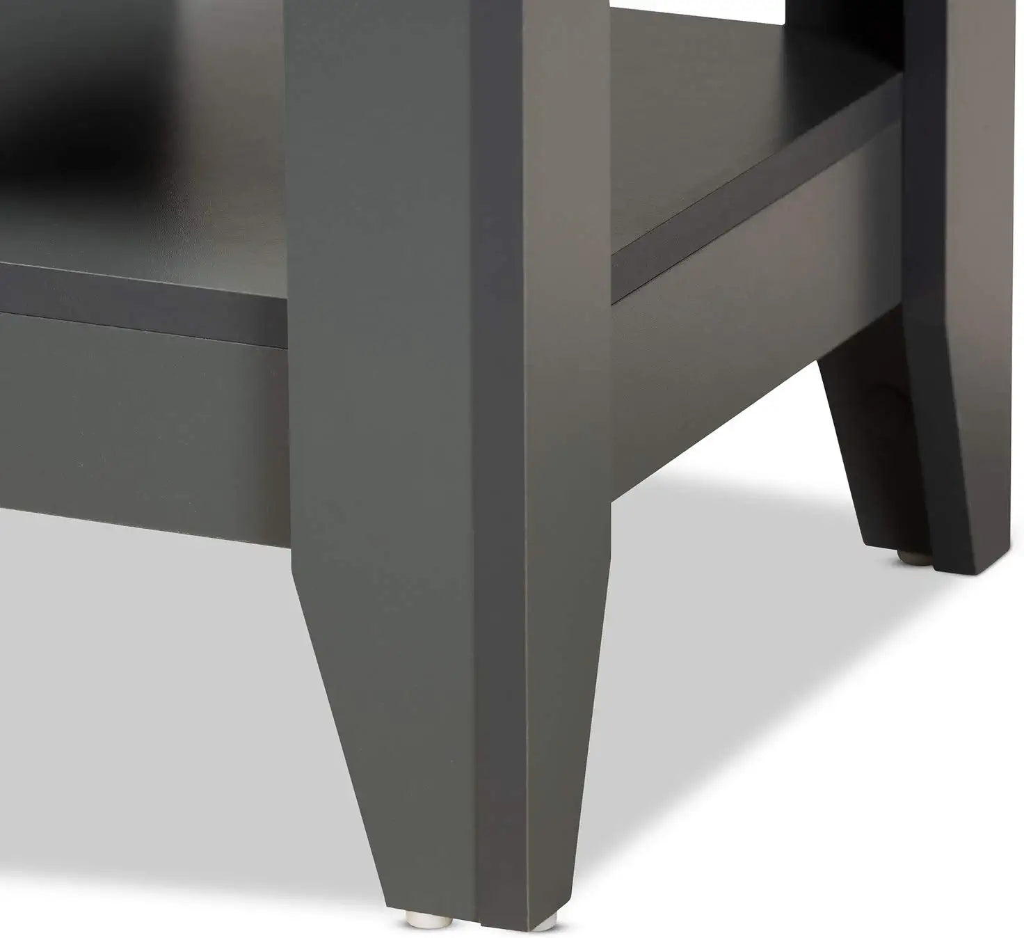 Baxton Studio Audra Modern and Contemporary Grey Finished Wood Living Room End Table