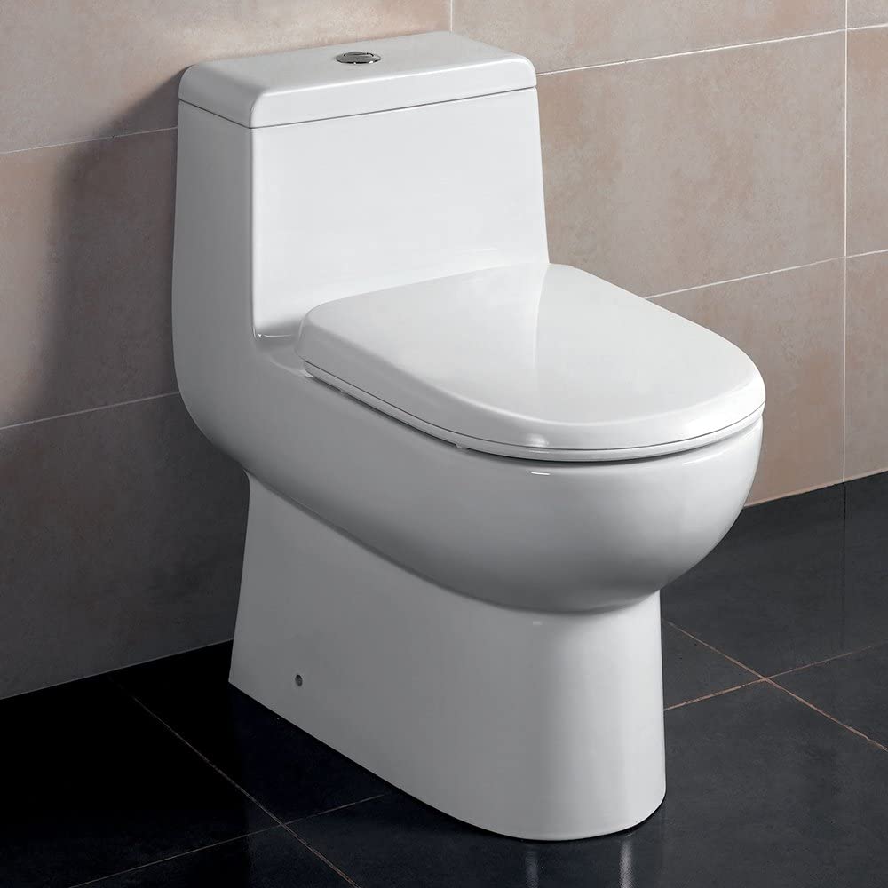 Fresca Bath FTL2351 Antila 1 Piece Dual Flush Toilet with Soft Close Seat