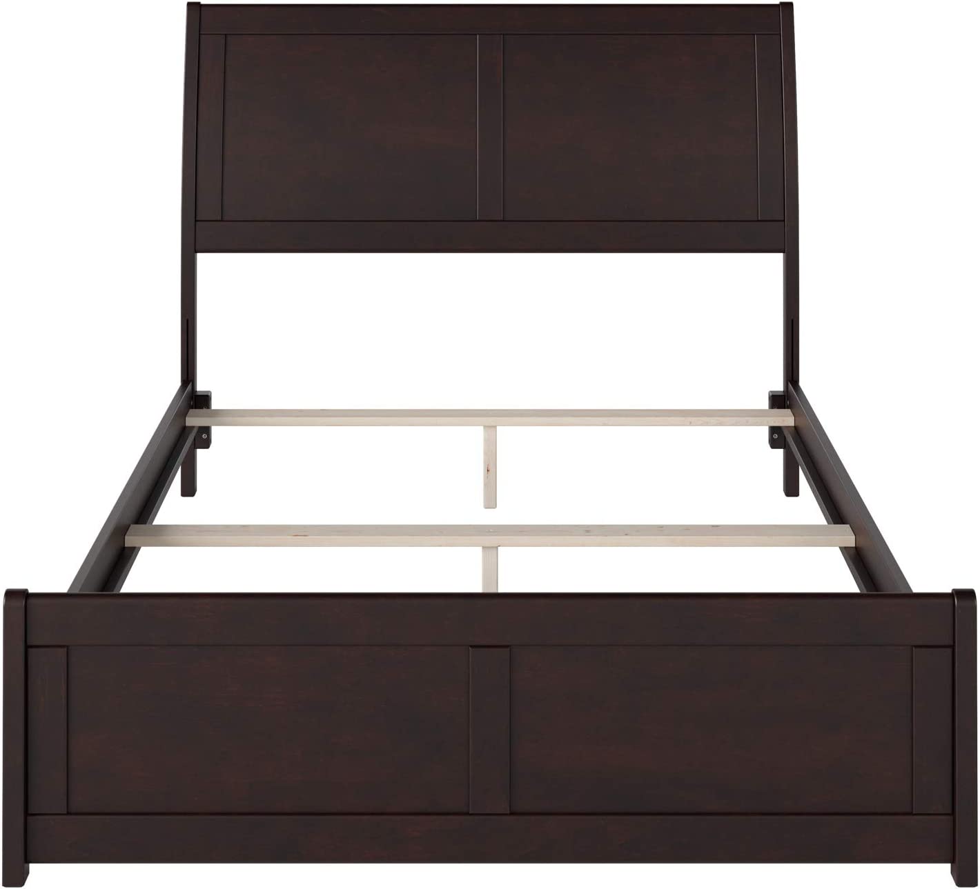AFI Portland Traditional Bed with Matching Footboard and Turbo Charger, Full, Espresso