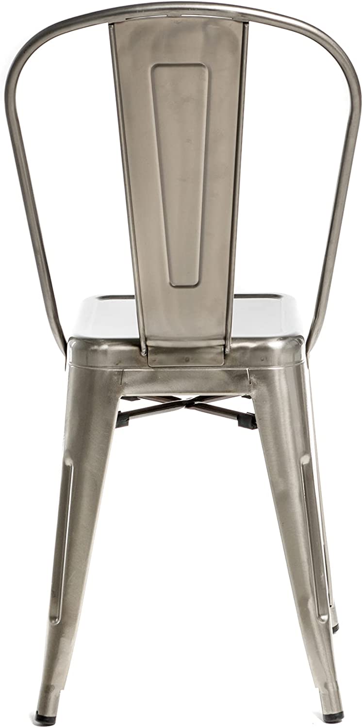 Commercial Seating Products Oscar Dining Chairs, Gun Metal