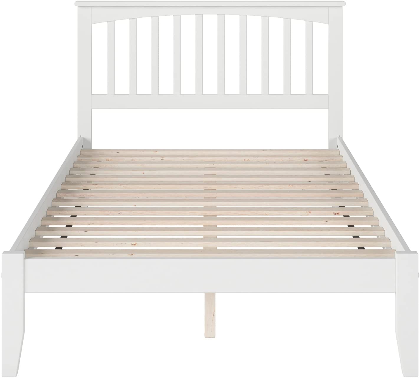 AFI Mission Platform Bed with Open Footboard and Turbo Charger, White