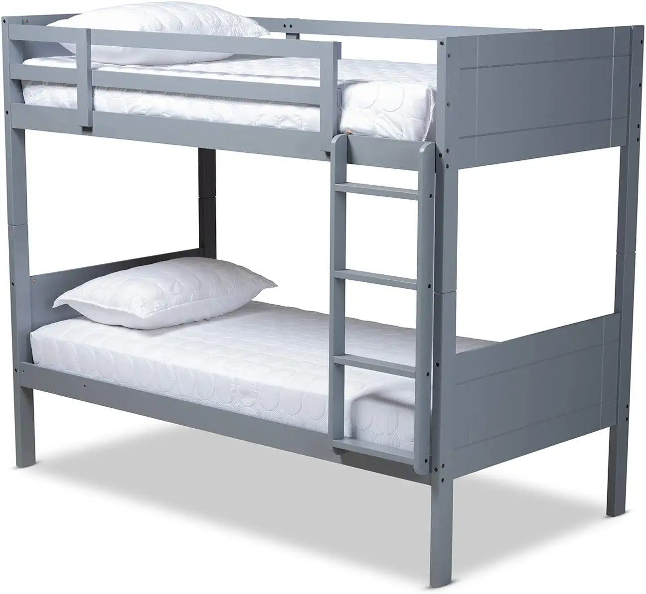 Baxton Studio Elsie Modern and Contemporary Grey Finished Wood Twin Size Bunk Bed