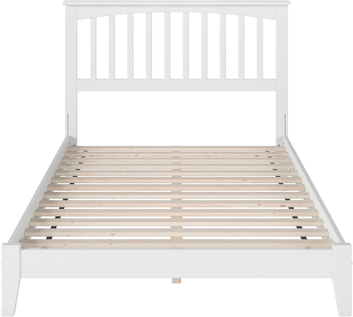 AFI Mission Platform Bed with Open Footboard and Turbo Charger, White