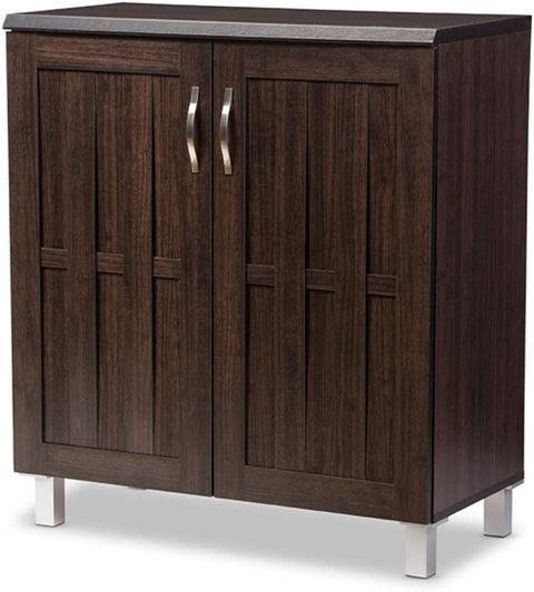 Baxton Studio Wholesale Interiors Excel Sideboard Storage Cabinet, Dark Brown